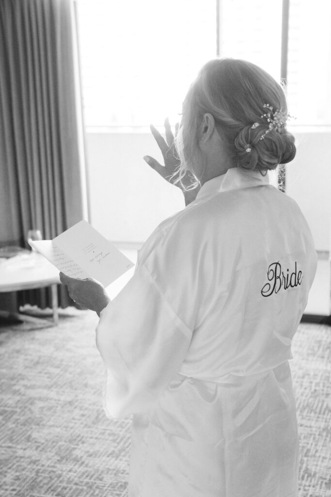 Bride Opening Gift and Crying