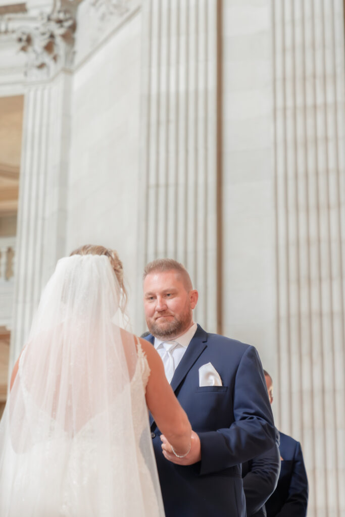 Groom emotional at altar