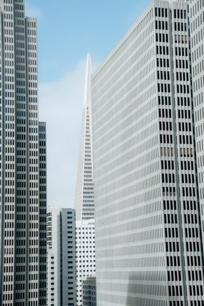 Eye catching view of san francisco buildings transamerica pyramid