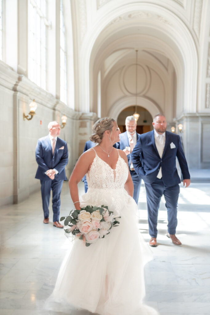 Candid Wedding Party Walking