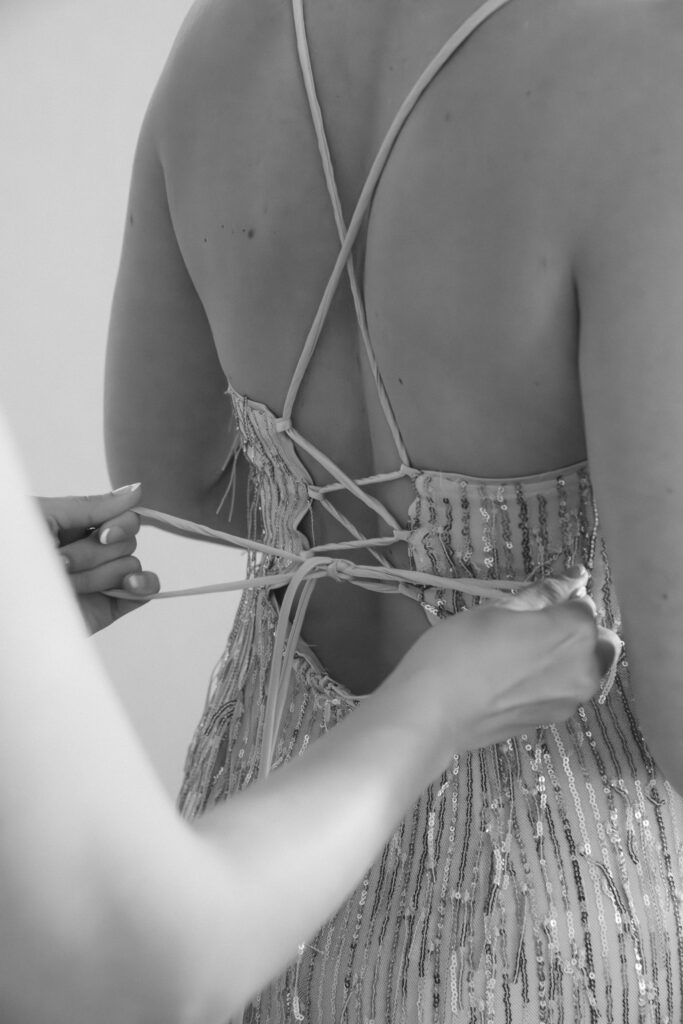 Wedding Bridesmaid getting ready